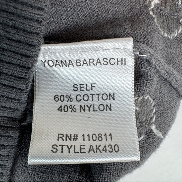 ANTHROPOLOGIE / BARASCHI Gray & White Polk Dot Strapy Knit Tank - Sz M - Picture 8 of 11